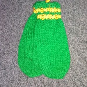 Handmade hand knitted children's mittens